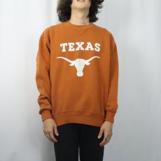 画像2: 90's RUSSELL ATHLETIC USA製 "TEXAS" 前V プリントスウェット L (2)