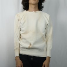 画像2: 50's PENNEY'S 脇下三角ガゼット 無地スウェット S (2)