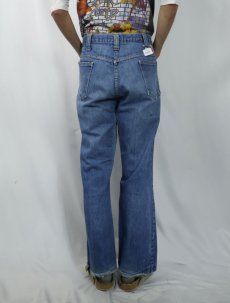 画像3: 70's GWG CANADA製 ペンキペイント ブーツカットデニムパンツ W35 (3)