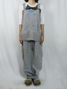画像2: 60〜70's BIG SMITH ヒッコリーストライプ オーバーオール W39 (2)