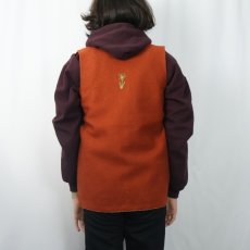 画像3: 〜70's OSWAL チェーン刺繍 ウールベスト (3)