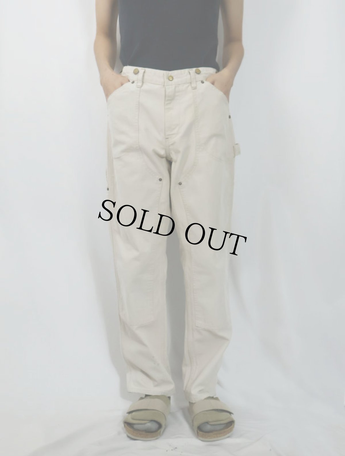 画像2: POLO Ralph Lauren ダブルニー ダックペインターパンツ W35 (2)