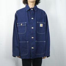 画像2: 80's Carhartt USA製 デニムカバーオール SIZE46 (2)