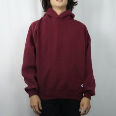 画像2: 90's RUSSELL ATHLETIC USA製 無地スウェットフーディー L (2)