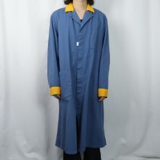 画像2: 70〜80's ANDERSON ヘリンボーンツイル コットンショップコート M (2)