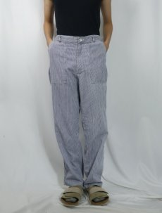 画像2: 90's D-C-ONE CANADA製 ヒッコリーストライプ コットンベイカーパンツ W36 (2)