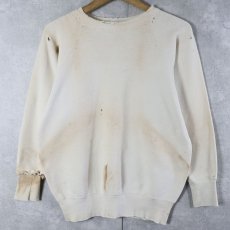 画像1: 50's PENNEY'S 脇下三角ガゼット 無地スウェット S (1)