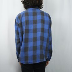 画像3: 80's FIVE BROTHER USA製 バッファローチェック柄 ヘビーネルシャツ L (3)
