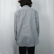 画像3: 90's Prentiss USA製 ヒッコリーストライプ コットンシャツ (3)