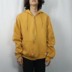 画像2: 2000's RUSSELL ATHLETIC 無地スウェットジップパーカー XL (2)