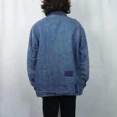 画像3: 70's Wrangler ブランケットライナー チェーン刺繍 デニムカバーオール SIZE44 (3)