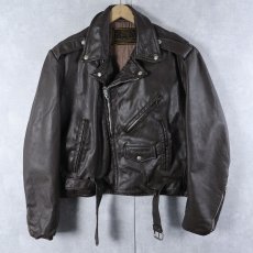 画像1: 60〜70's BEAU BREED USA製 ダブルライダースジャケット BROWN  (1)