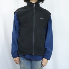 画像2: 2000's Patagonia シンチラフリースベスト BLACK L (2)