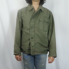 画像3: 80's U.S.NAVY A-2 デッキジャケット ステンシル入り MEDIUM (3)