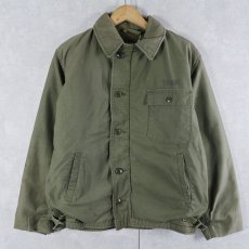 画像2: 80's U.S.NAVY A-2 デッキジャケット ステンシル入り MEDIUM (2)