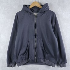 画像1: WILDERNESS 裏サーマル スウェットジップパーカー M (1)