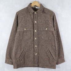 画像1: 70's Woolrich USA製 ダブルマッキーノ ツイードシャツ M (1)