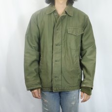 画像3: 60〜70's U.S.NAVY A-2 デッキジャケット ステンシル入り 初期型 MEDIUM (3)