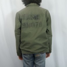 画像4: 80's U.S.NAVY A-2 デッキジャケット ステンシル入り MEDIUM (4)