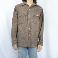 画像2: 70's Woolrich USA製 ダブルマッキーノ ツイードシャツ M (2)