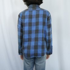画像3: 70〜80's Wear Guard USA製 ブロックチェック柄 ヘビーネルシャツ M (3)