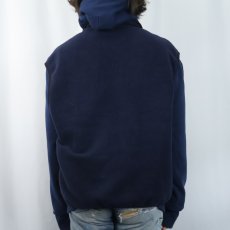 画像3: 90's POLO SPORT Ralph Lauren ロゴ刺繍 フリースベスト NAVY XL (3)