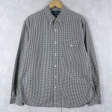 画像1: Ralph Lauren ギンガムチェック柄 コットンボタンダウンシャツ L (1)