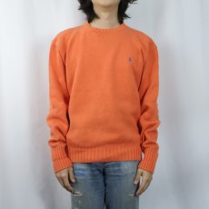 画像2: POLO Ralph Lauren ロゴ刺繍 コットンニットセーター L (2)