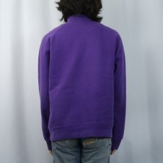 画像3: 90's Champion 青刺繍タグ 中期 USA製 ロゴ刺繍 ハーフジップスウェット XL (3)