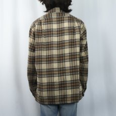 画像3: 70's PENDLETON USA製 チェック柄 ウールオープンカラーシャツ L (3)