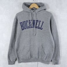 画像1: 80's RUSSELATHLETIC USA製 "BUCKNELL" プリントスウェットフーディ M (1)