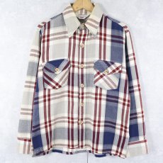画像1: 70's Levi's USA製 チェック柄 ヘビーネルシャツ (1)