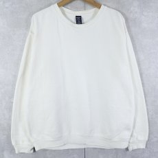 画像1: 90's LANDS' END USA製 前V 鹿の子スウェット M (1)