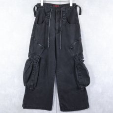 画像1: TRIPP NYC ボンテージカーゴパンツ BLACK XS (1)