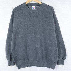 画像1: 90's RUSSELL ATHLETIC USA製 前V 無地スウェット XL (1)