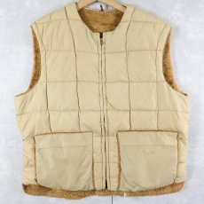画像1: 70's 裏ボア 中綿入り キルティングベスト (1)