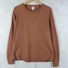 画像1: 90's TOWN CRAFT 無地フェード ポケットTシャツ L (1)