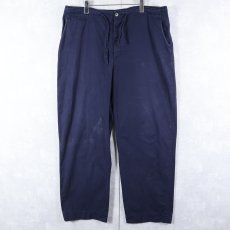 画像1: POLO Ralph Lauren コットンイージーパンツ NAVY XL (1)