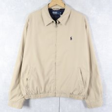 画像1: POLO Ralph Lauren ロゴ刺繡 チンスト付き ポリエステルスイングトップ L (1)