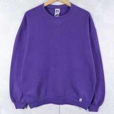 画像1: 90's RUSSELL ATHLETIC USA製 前V 無地スウェット L (1)