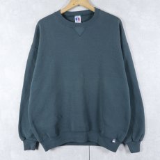 画像1: 90's RUSSELL ATHLETIC USA製 前V 無地スウェット XL (1)