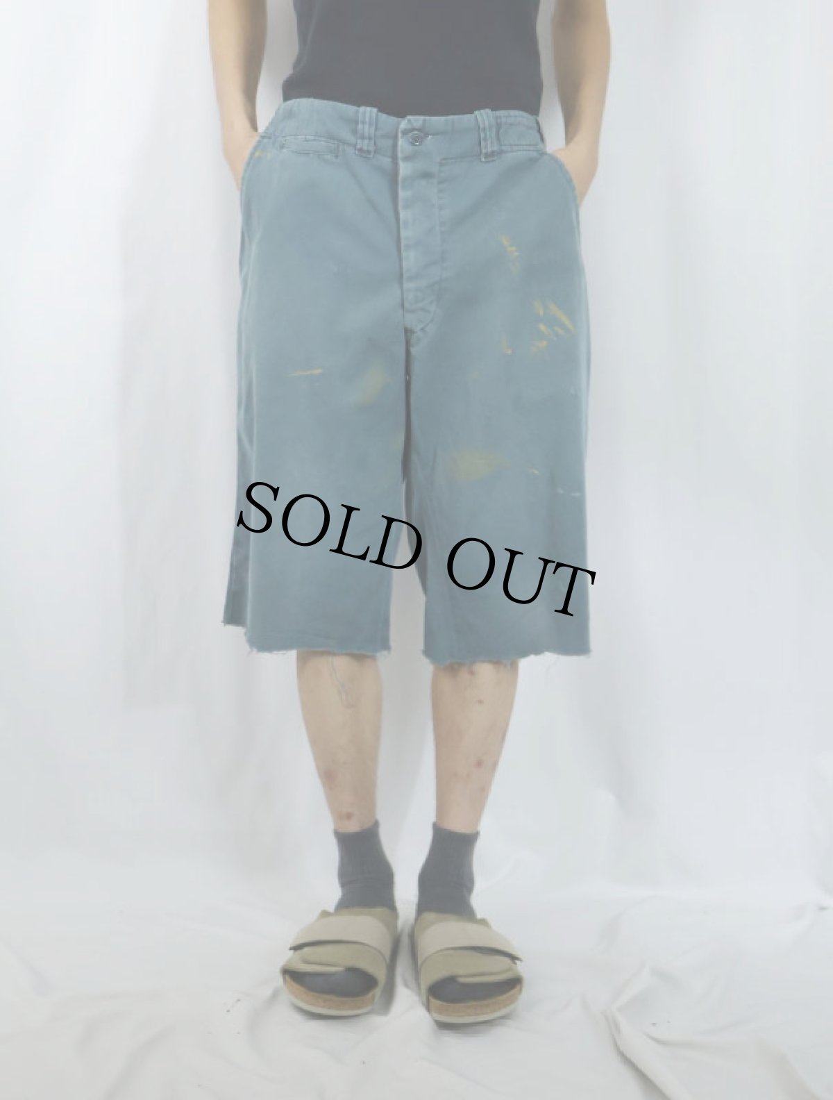 画像3: 〜50's The Cleveland Overall Co. カットオフ コットンワークパンツ W31 (3)