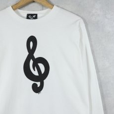 画像1: 90's MICHIGAN RAG CO. 音符プリントロンT M (1)