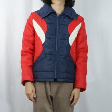 画像2: 80's TRAILMASTER 切り替えデザイン 中綿入り ナイロンスキージャケット L (2)