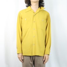 画像2: 60's PENDLETON ウールオープンカラーシャツ S (2)