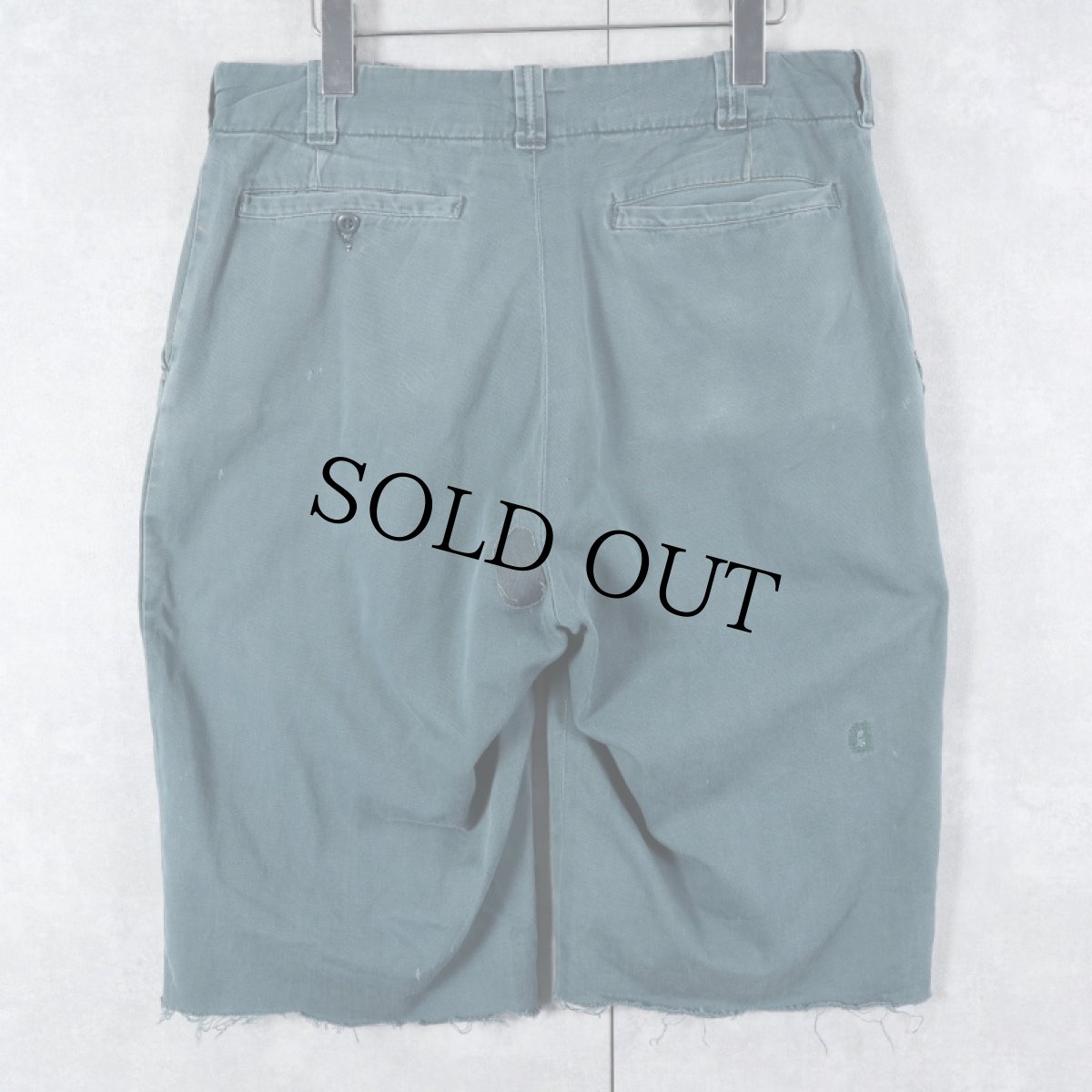 画像2: 〜50's The Cleveland Overall Co. カットオフ コットンワークパンツ W31 (2)
