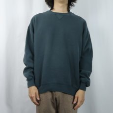 画像2: 90's RUSSELL ATHLETIC USA製 前V 無地スウェット XL (2)
