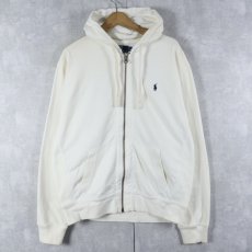 画像1: POLO Ralph Lauren ロゴ刺繍 スウェットジップパーカー L (1)