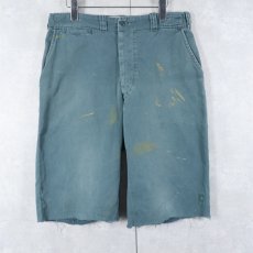 画像1: 〜50's The Cleveland Overall Co. カットオフ コットンワークパンツ W31 (1)