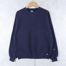 画像1: 80's RUSSELL ATHLETIC USA製 前V 無地スウェット NAVY L (1)